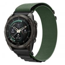 Curea Tech-Protect Nylon Pro compatibila cu Garmin Fenix 5X / 5X Plus / 6X / 6X Pro / 7X / 8 / 8 Pro / 9 / 9 Pro (51 MM), Negru / Verde