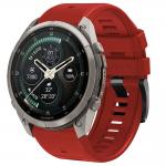 Curea Tech-Protect Silicone compatibila cu Garmin Fenix 5 / 6 / 6 Pro / 7 / 8 / 8 Pro / E / 9 / 9 Pro (51 MM), Crimson Red 2 - lerato.ro