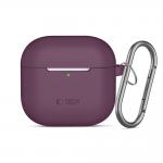 Husa Tech-Protect Silicone Hook compatibila cu Apple AirPods 4 / 5, Burgundy 3 - lerato.ro