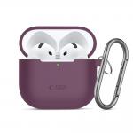 Husa Tech-Protect Silicone Hook compatibila cu Apple AirPods 4 / 5, Burgundy 4 - lerato.ro