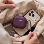 Husa Tech-Protect Silicone Hook compatibila cu Apple AirPods 4 / 5, Burgundy 8 - lerato.ro