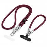 Snur pentru carcase Tech-Protect C10S Rope, Lungime reglabila, Burgundy 2 - lerato.ro