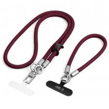Snur pentru carcase Tech-Protect C10S Rope, Lungime reglabila, Burgundy