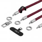 Snur pentru carcase Tech-Protect C10S Rope, Lungime reglabila, Burgundy 7 - lerato.ro