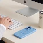Husa Tech-Protect MagPeak cu MagSafe compatibila cu iPhone 17, Mist Blue 3 - lerato.ro