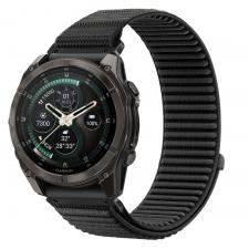 Curea Tech-Protect NylonLoop compatibila cu Garmin Fenix 5X / 5X Plus / 6X / 6X Pro / 7X / 8 / 8 Pro / 9 / 9 Pro (51 MM), Negru