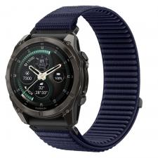 Curea Tech-Protect NylonLoop compatibila cu Garmin Fenix 5X / 5X Plus / 6X / 6X Pro / 7X / 8 / 8 Pro / 9 / 9 Pro (51 MM), Navy Blue