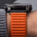 Curea Tech-Protect NylonLoop compatibila cu Garmin Fenix 5X / 5X Plus / 6X / 6X Pro / 7X / 8 / 8 Pro / 9 / 9 Pro (51 MM), Portocaliu 10 - lerato.ro