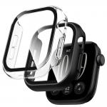 Set 2 carcase cu protectie ecran din sticla securizata Tech-Protect Defense compatibile cu Apple Watch 12 (46mm), Negru / Transparent 2 - lerato.ro