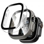 Set 2 carcase cu protectie ecran din sticla securizata Tech-Protect Defense compatibile cu Apple Watch Ultra 1 / 2 / 3 / 4 (49mm), Titan / Transparent 2 - lerato.ro