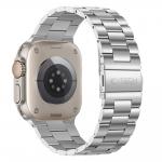 Curea Tech-Protect Stainless compatibila cu Apple Watch 8/9/10/11/12/SE/Ultra, 44/45/46/49mm, Silver 3 - lerato.ro
