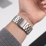 Curea Tech-Protect Stainless compatibila cu Apple Watch 8/9/10/11/12/SE/Ultra, 44/45/46/49mm, Silver 6 - lerato.ro