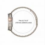 Curea Tech-Protect Stainless compatibila cu Apple Watch 8/9/10/11/12/SE/Ultra, 44/45/46/49mm, Starlight 5 - lerato.ro