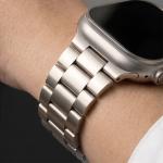 Curea Tech-Protect Stainless compatibila cu Apple Watch 8/9/10/11/12/SE/Ultra, 44/45/46/49mm, Starlight 10 - lerato.ro