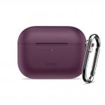 Carcasa Tech-Protect Silicone Hook compatibila cu Apple AirPods Pro 3, Burgundy 3 - lerato.ro