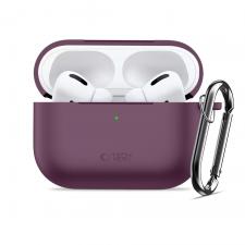 Carcasa Tech-Protect Silicone Hook compatibila cu Apple AirPods Pro 3, Burgundy