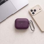 Carcasa Tech-Protect Silicone Hook compatibila cu Apple AirPods Pro 3, Burgundy 5 - lerato.ro