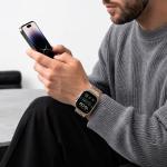 Curea Tech-Protect Stainless compatibila cu Apple Watch 8/9/10/11/12/SE/Ultra, 44/45/46/49mm, Titan / Portocaliu 7 - lerato.ro
