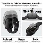 Carcasa cu protectie ecran din sticla securizata Tech-Protect Defense Privacy compatibila cu Apple Watch 12 (42mm), Negru 12 - lerato.ro