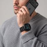 Curea Tech-Protect Nylon Elite compatibila cu Apple Watch 8/9/10/11/12/SE/Ultra, 44/45/46/49mm, Negru / Portocaliu 5 - lerato.ro