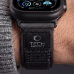Curea Tech-Protect Nylon Elite compatibila cu Apple Watch 8/9/10/11/12/SE/Ultra, 44/45/46/49mm, Negru / Portocaliu 8 - lerato.ro