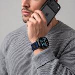 Curea Tech-Protect Nylon Elite compatibila cu Apple Watch 8/9/10/11/12/SE/Ultra, 44/45/46/49mm, Navy / Orange 5 - lerato.ro