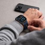 Curea Tech-Protect Nylon Elite compatibila cu Apple Watch 8/9/10/11/12/SE/Ultra, 44/45/46/49mm, Navy / Orange 6 - lerato.ro