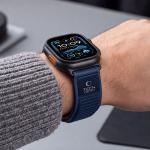 Curea Tech-Protect Nylon Elite compatibila cu Apple Watch 8/9/10/11/12/SE/Ultra, 44/45/46/49mm, Navy / Orange 7 - lerato.ro