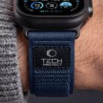 Curea Tech-Protect Nylon Elite compatibila cu Apple Watch 8/9/10/11/12/SE/Ultra, 44/45/46/49mm, Navy / Orange 8 - lerato.ro