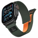 Curea Tech-Protect Nylon Elite compatibila cu Apple Watch 8/9/10/11/12/SE/Ultra, 44/45/46/49mm, Verde / Portocaliu 3 - lerato.ro