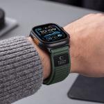 Curea Tech-Protect Nylon Elite compatibila cu Apple Watch 8/9/10/11/12/SE/Ultra, 44/45/46/49mm, Verde / Portocaliu 7 - lerato.ro