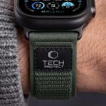 Curea Tech-Protect Nylon Elite compatibila cu Apple Watch 8/9/10/11/12/SE/Ultra, 44/45/46/49mm, Verde / Portocaliu 8 - lerato.ro