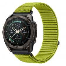 Curea Tech-Protect NylonLoop compatibila cu Garmin Fenix 5 / 6 / 6 Pro / 7 / 8 / 8 Pro / 9 / 9 Pro (47 MM), Lime
