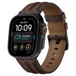 Curea din piele Tech-Protect LeatherFit Craft compatibila cu Apple Watch 6/7/8/9/10/SE/Ultra 1/2, 44/45/46/49mm, Maro 2 - lerato.ro