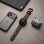 Curea din piele Tech-Protect LeatherFit Craft compatibila cu Apple Watch 6/7/8/9/10/SE/Ultra 1/2, 44/45/46/49mm, Maro 9 - lerato.ro