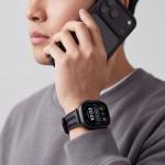 Curea din piele Tech-Protect LeatherFit Craft compatibila cu Apple Watch 6/7/8/9/10/SE/Ultra 1/2, 44/45/46/49mm, Negru 6 - lerato.ro