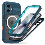 Carcasa waterproof Tech-Protect ShellBox cu MagSafe compatibila cu iPhone 17, IP68, Protectie display, Ocean Blue 2 - lerato.ro