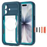 Carcasa waterproof Tech-Protect ShellBox cu MagSafe compatibila cu iPhone 17, IP68, Protectie display, Ocean Blue 3 - lerato.ro