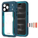 Carcasa waterproof Tech-Protect ShellBox cu MagSafe compatibila cu iPhone 17 Pro Max / 18 Pro Max, IP68, Protectie display, Ocean Blue 3 - lerato.ro