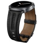 Curea din piele Tech-Protect LeatherFit Craft compatibila cu Samsung Galaxy Watch 8 / 9 / Classic (40 / 44 / 46 mm), Negru 3 - lerato.ro