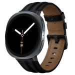Curea din piele Tech-Protect LeatherFit Craft compatibila cu Samsung Galaxy Watch 8 / 9 / Classic (40 / 44 / 46 mm), Negru 2 - lerato.ro