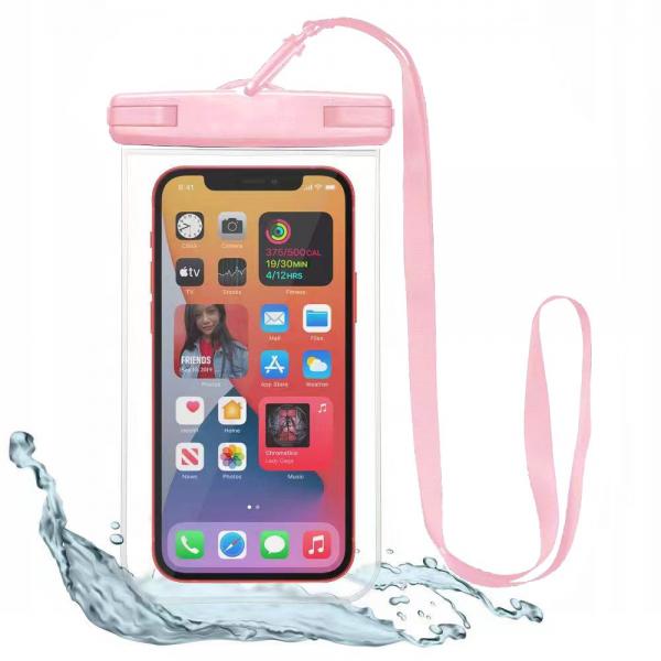 Husa waterproof universala TECH-PROTECT pentru dispozitive 6.9 inch Pink 1 - lerato.ro