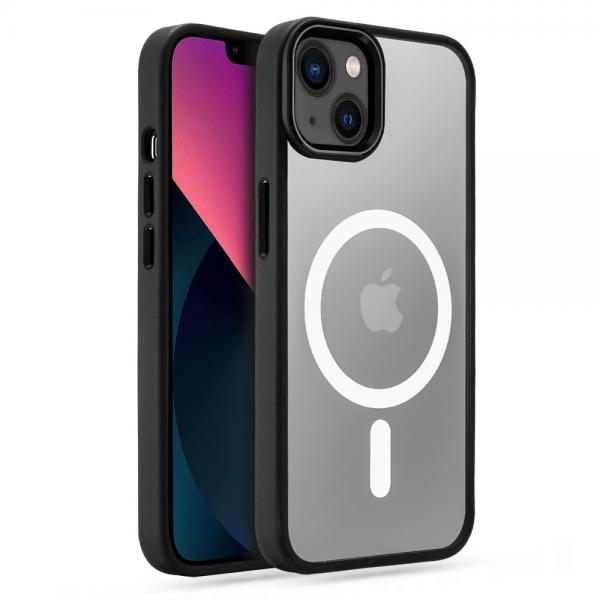 Carcasa TECH-PROTECT MAGMAT MagSafe compatibila cu iPhone 13 Black/Clear 1 - lerato.ro