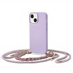Carcasa cu snur TECH-PROTECT Icon Chain compatibila cu iPhone 14 Plus Violet 2 - lerato.ro