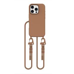 Carcasa cu snur TECH-PROTECT MagNecklace MagSafe compatibila cu iPhone 16 Pro Max Brown