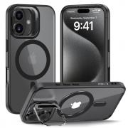 Carcasa TECH-PROTECT MagStand MagSafe compatibila cu iPhone 16 Matte Black