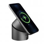 Incarcator wireless cu difuzor Bluetooth 5.0 si suport telefon Tiktaalik Alu, 10W, 500 mAh, autonomie 18 ore, Compatibil Magsafe, Argintiu 6 - lerato.ro