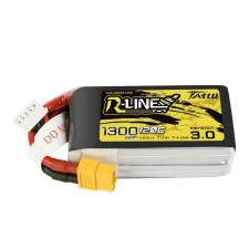 Camere video/foto si accesorii, Acumulator Lipo Tattu R-Line 3.0 120C 4S1P cu mufa XT60, 1300 mAh, Galben, lerato.ro