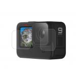 Folie protectie lentila si display Telesin pentru camera video sport GoPro Hero9/10/11 Black, Sticla temperata, Transparent