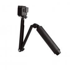 Selfie stick waterproof Telesin pentru camere video sport, Rotire 180 grade, Pliabil, 60cm, Negru